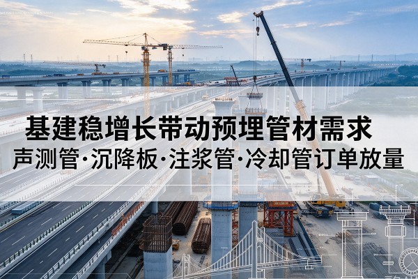 巩义基建稳增长带动预埋监测管材需求，声测管、沉降板、注浆管订单持续放量
